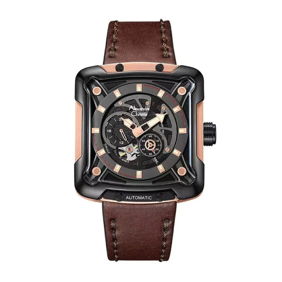 Alexandre Christie 3039MALBRBA Brown Dial Leather Strap