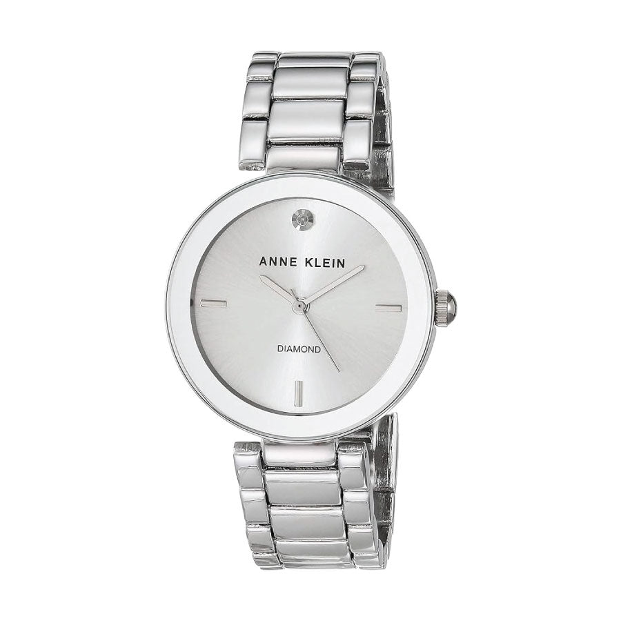 Anne Klein AK-1363SVSV Silver Dial Stainless Steel Strap