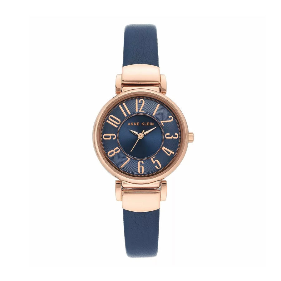 Anne Klein AK-2156NVRG Blue Dial Leather Strap