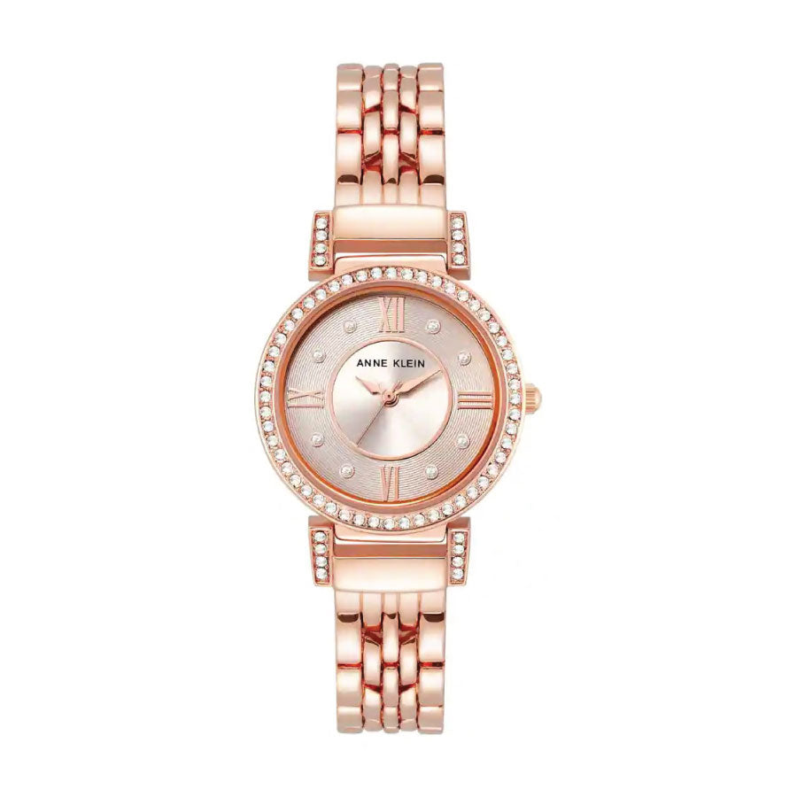 Anne Klein AK-2928TPRG Rose Gold Dial Stainless Steel Strap