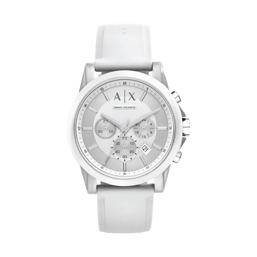 Armani Exchange AX1325 Chronograph White Silicone Watch