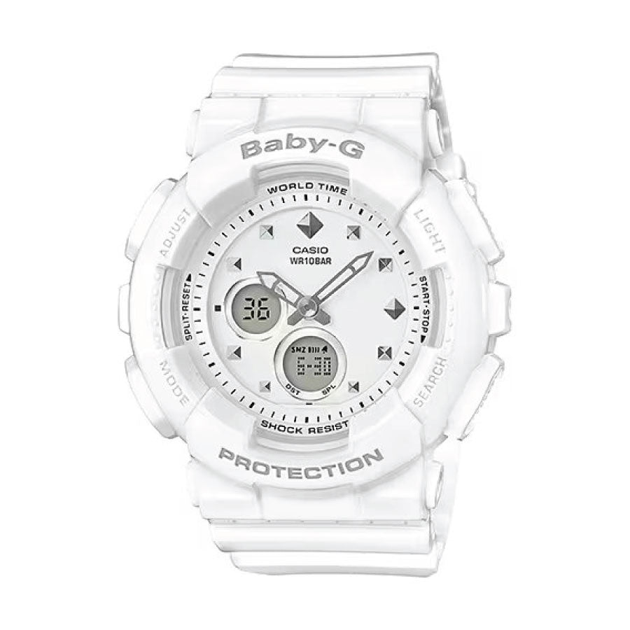 Baby-G BA-125-7A Digital Analog White Resin