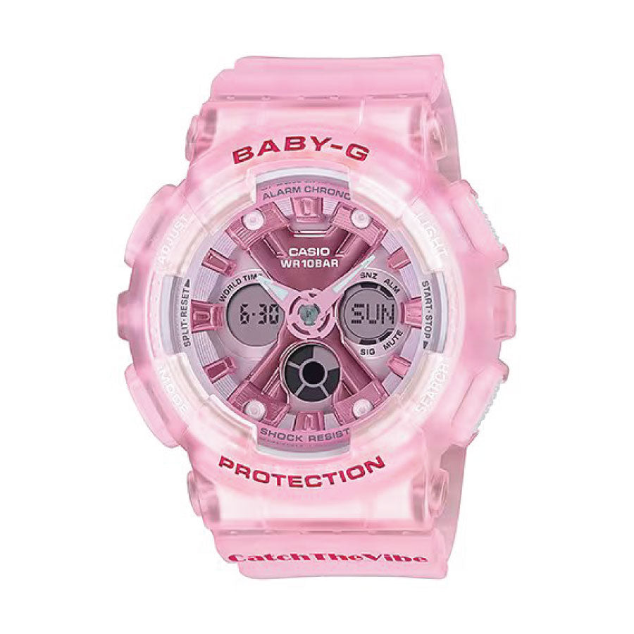 Baby-G BA-130CV-4A Digital Analog RIEHATA Transparent Pink Resin