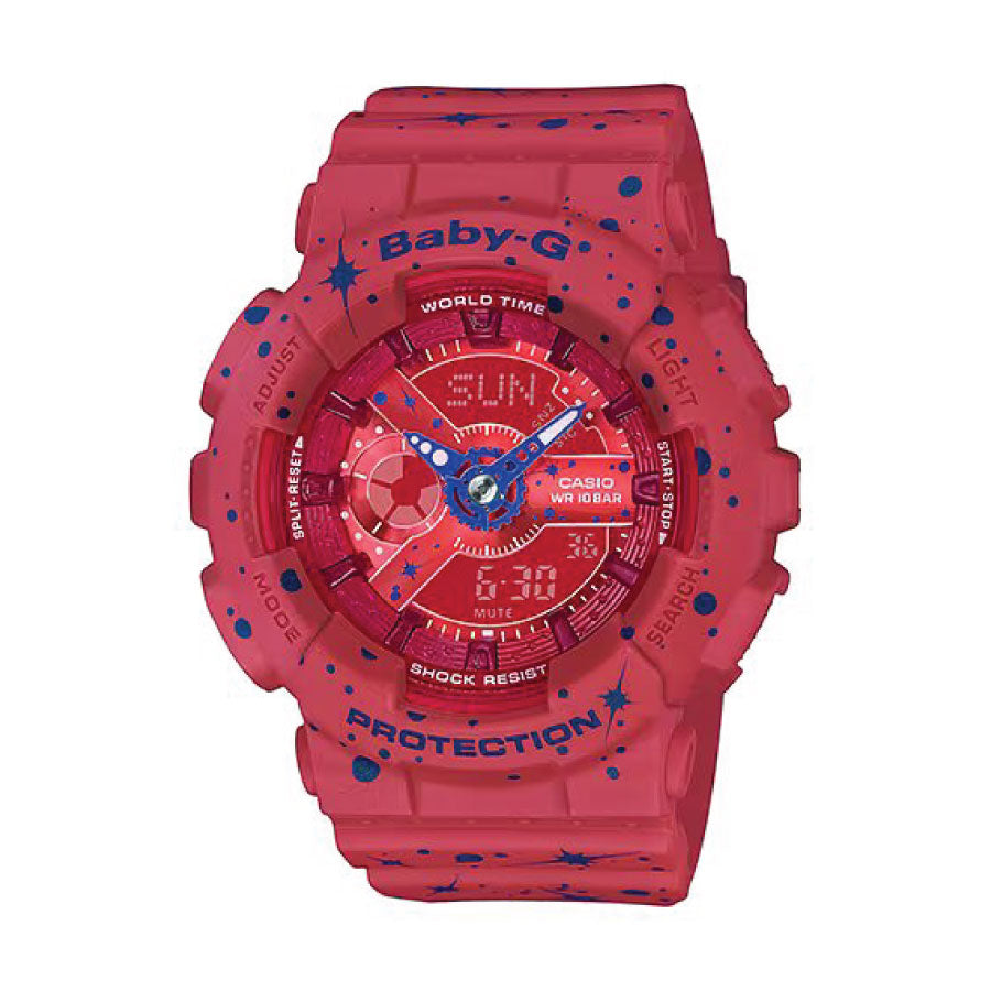 Baby-G BGA-110ST-4A Digital Analog Red Resin