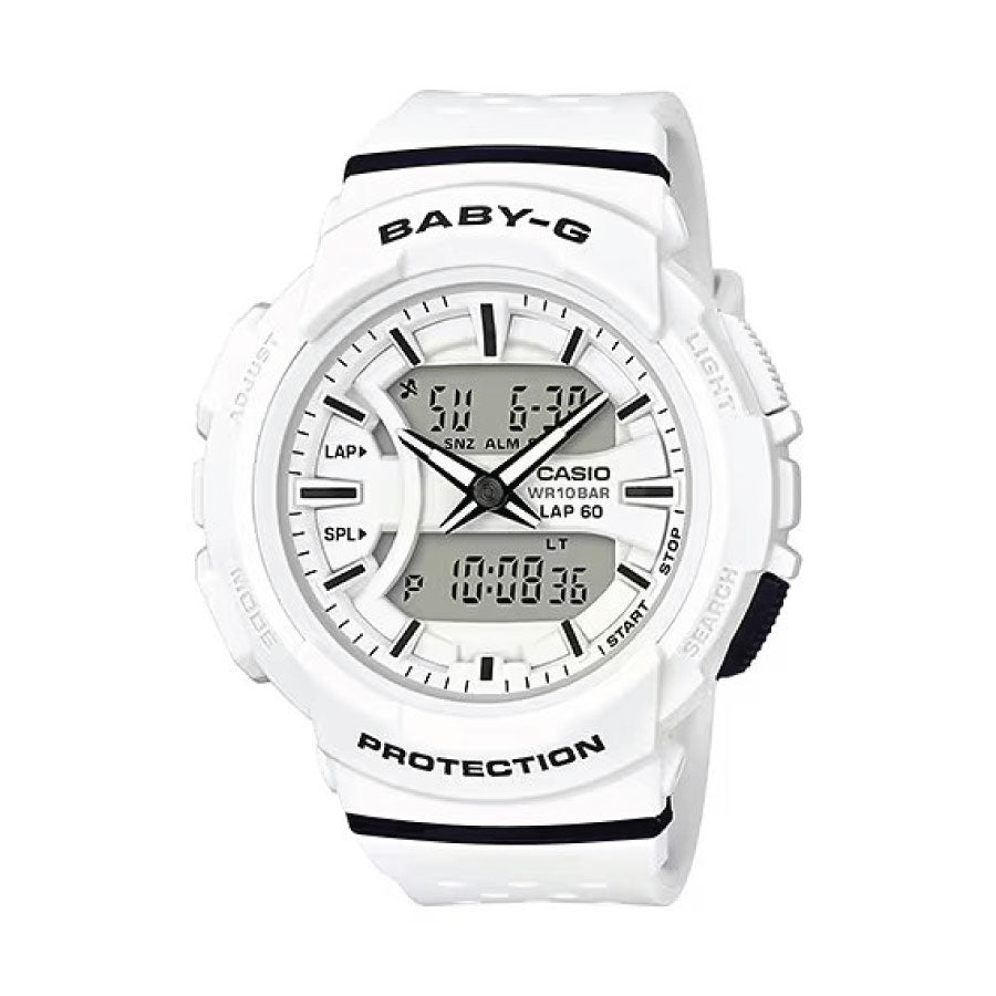 Baby-G BGA-240-7A Digital Analog White Resin