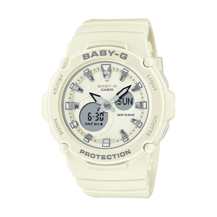 Baby-G BGA-275-7A Digital Analog White Resin