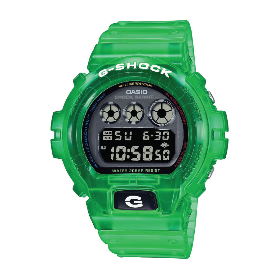 G-Shock DW-6900JT-3D Digital Green Transparent Resin