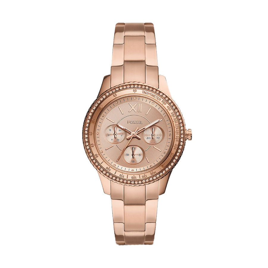 Fossil ES5106 Stella Sport Multifunction Rose Gold-Tone Stainless Steel