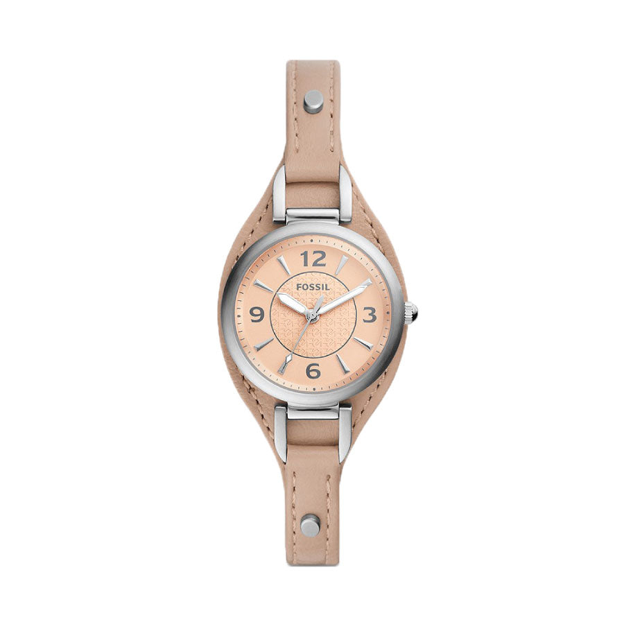 Fossil ES5213 Carlie Three-Hand Beige LiteHide™ Leather