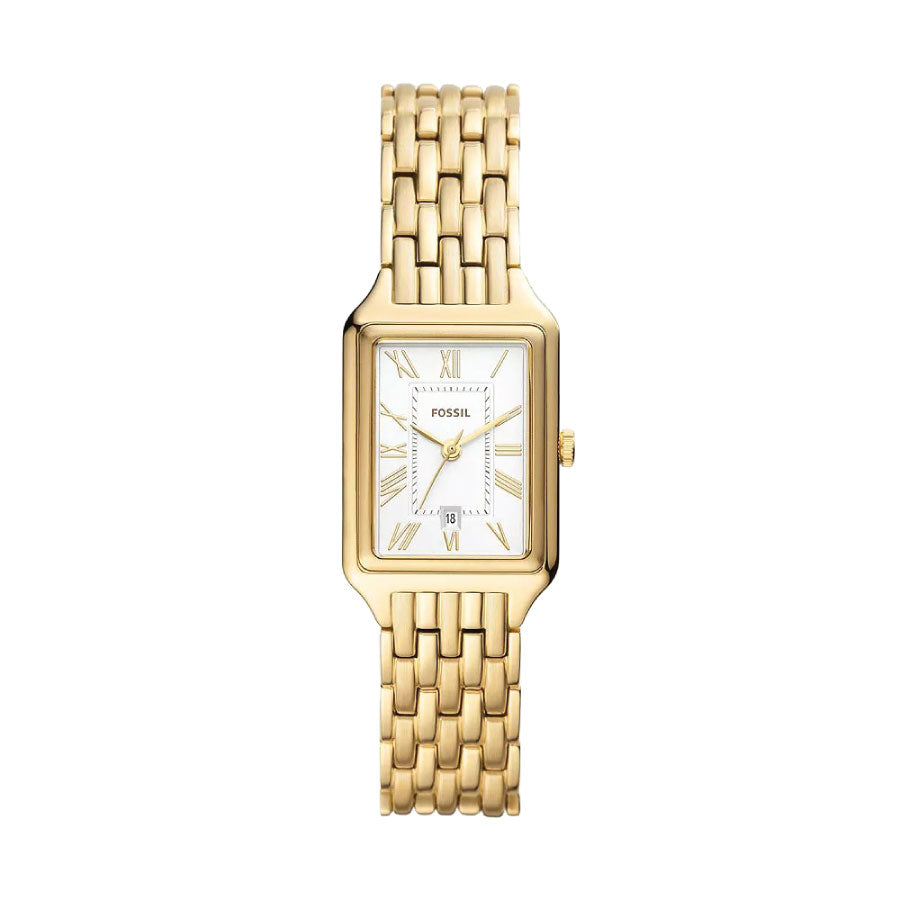 Fossil ES5220 Raquel Three-Hand Date Gold-Tone Stainless Steel Watch