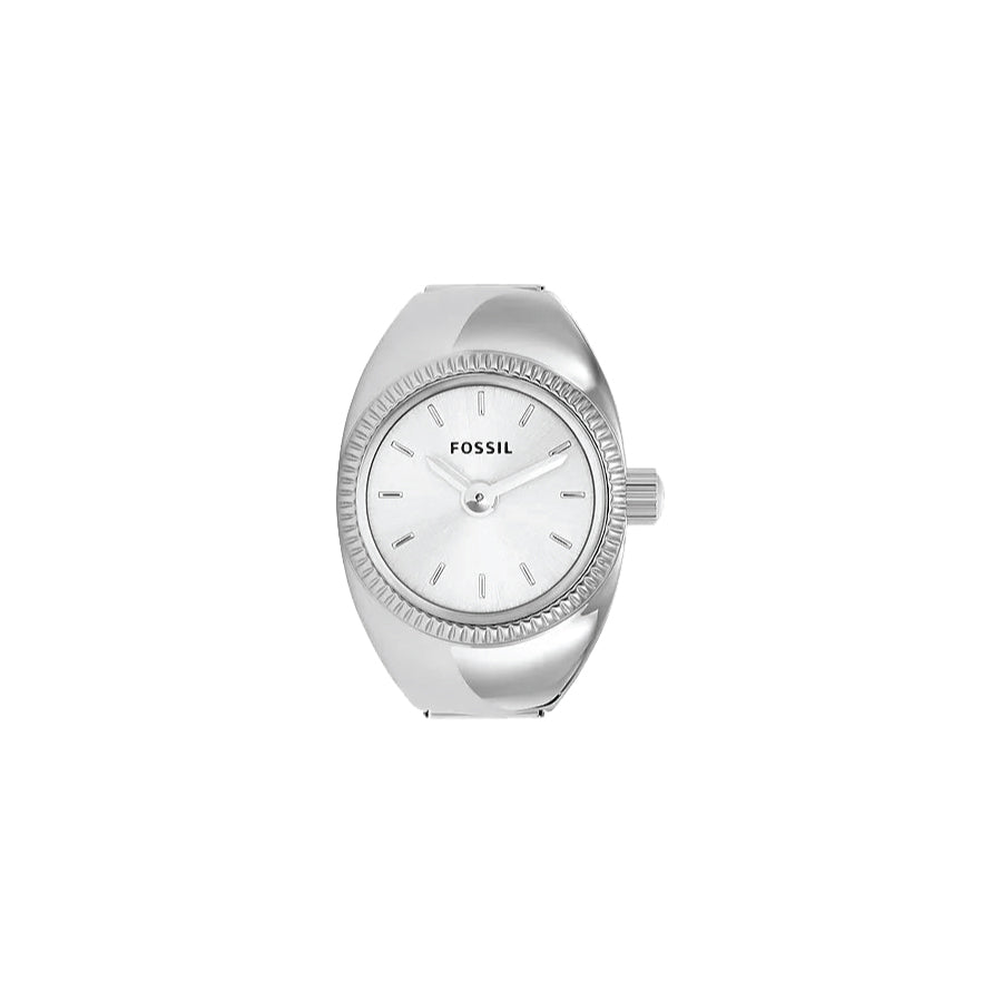 Fossil ES5245 Watch Ring Two-Hand Silver Stainless Steel Watch