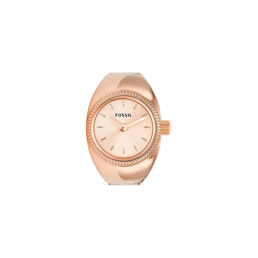 Fossil ES5247 Watch Ring Two-Hand Rose Gold-Tone Stainless Steel Watch