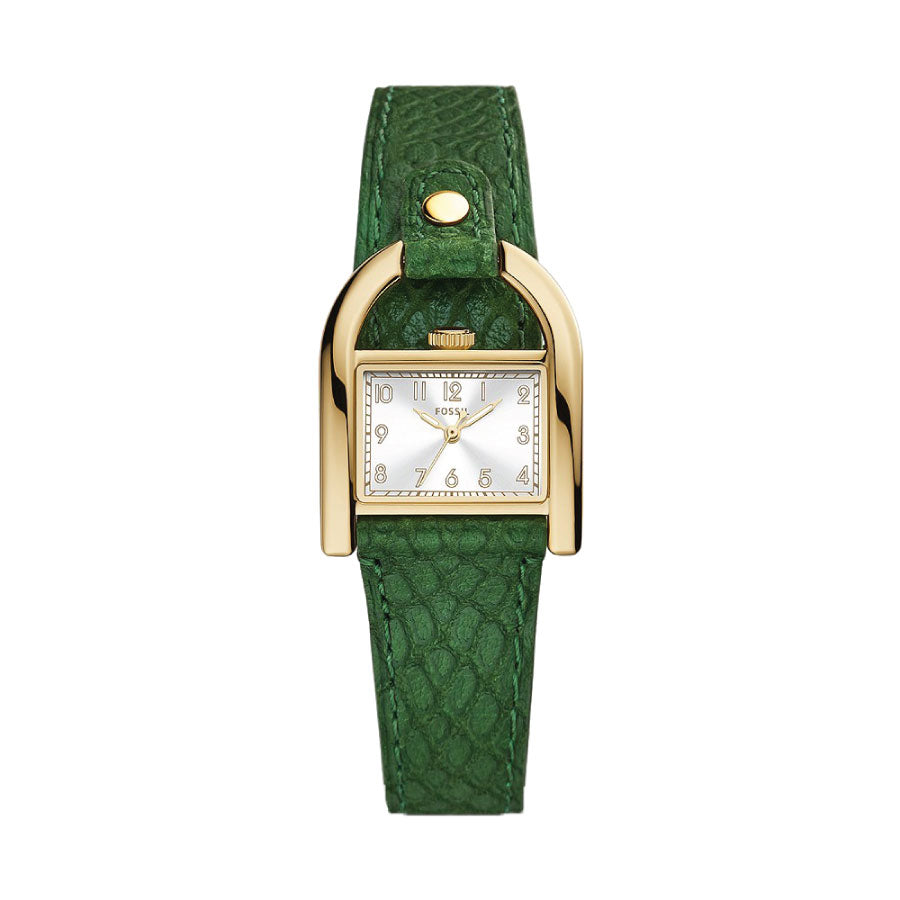 Fossil ES5267 Harwell Three-Hand Green LiteHide™ Leather Watch