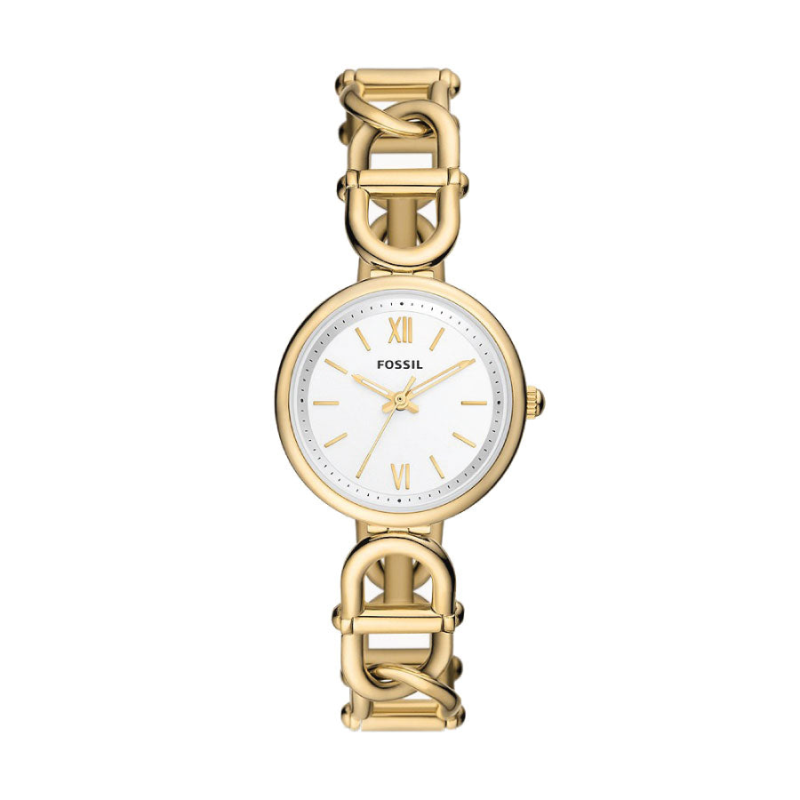 Fossil ES5272 Carlie Three-Hand Gold-Tone Stainless Steel Watch