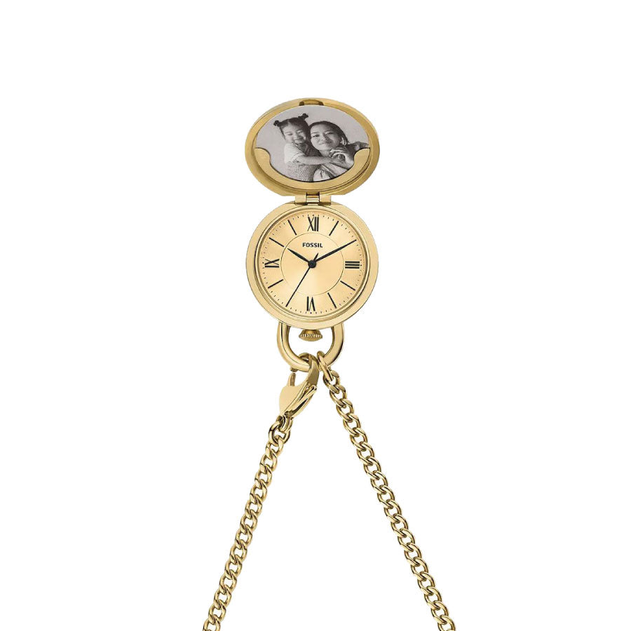 Fossil ES5292 Jacqueline Three-Hand Gold-Tone Stainless Steel Watch Locket