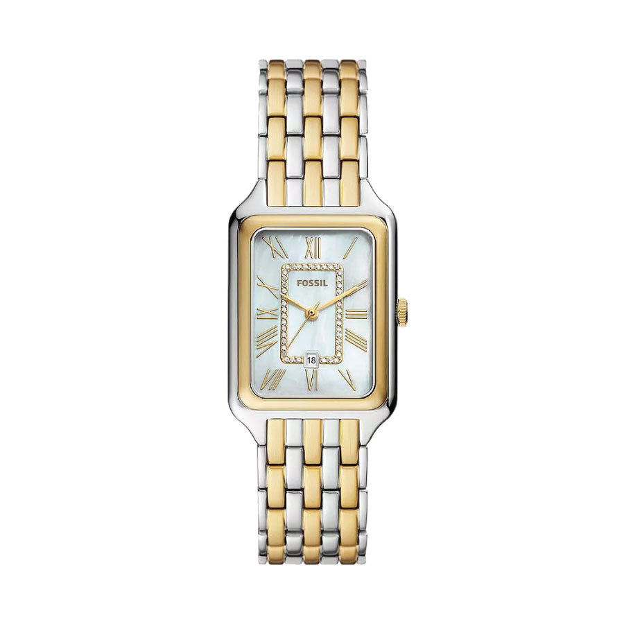 Fossil ES5305 Raquel Three-Hand Date Two-Tone Stainless Steel Watch