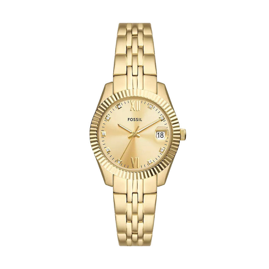 Fossil ES5338 Scarlette Three-Hand Date Gold-Tone Stainless Steel Watch