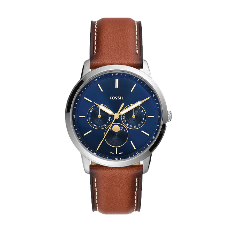 Fossil FS5903 Neutra Moonphase Multifunction Brown LiteHide™ Leather