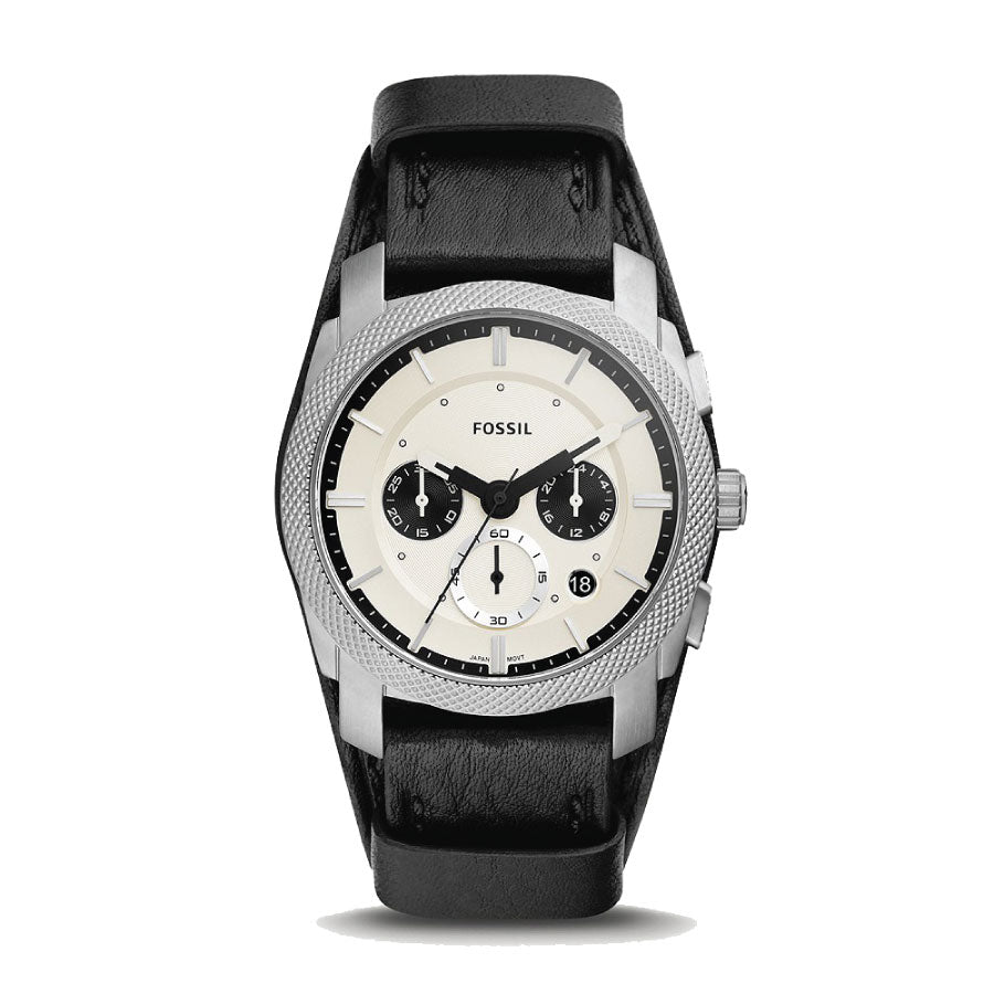 Fossil FS5921 Machine Chronograph Black LiteHide™ Leather Watch