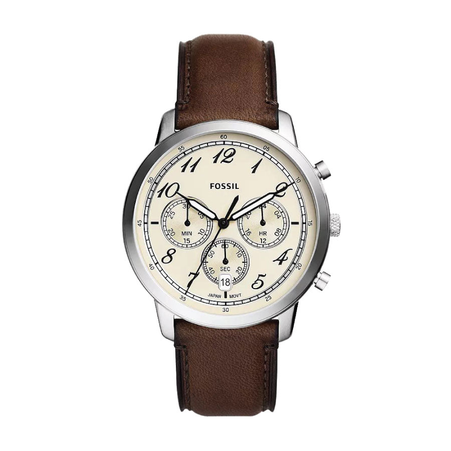 Fossil FS6022 Neutra Chronograph Brown Leather Watch