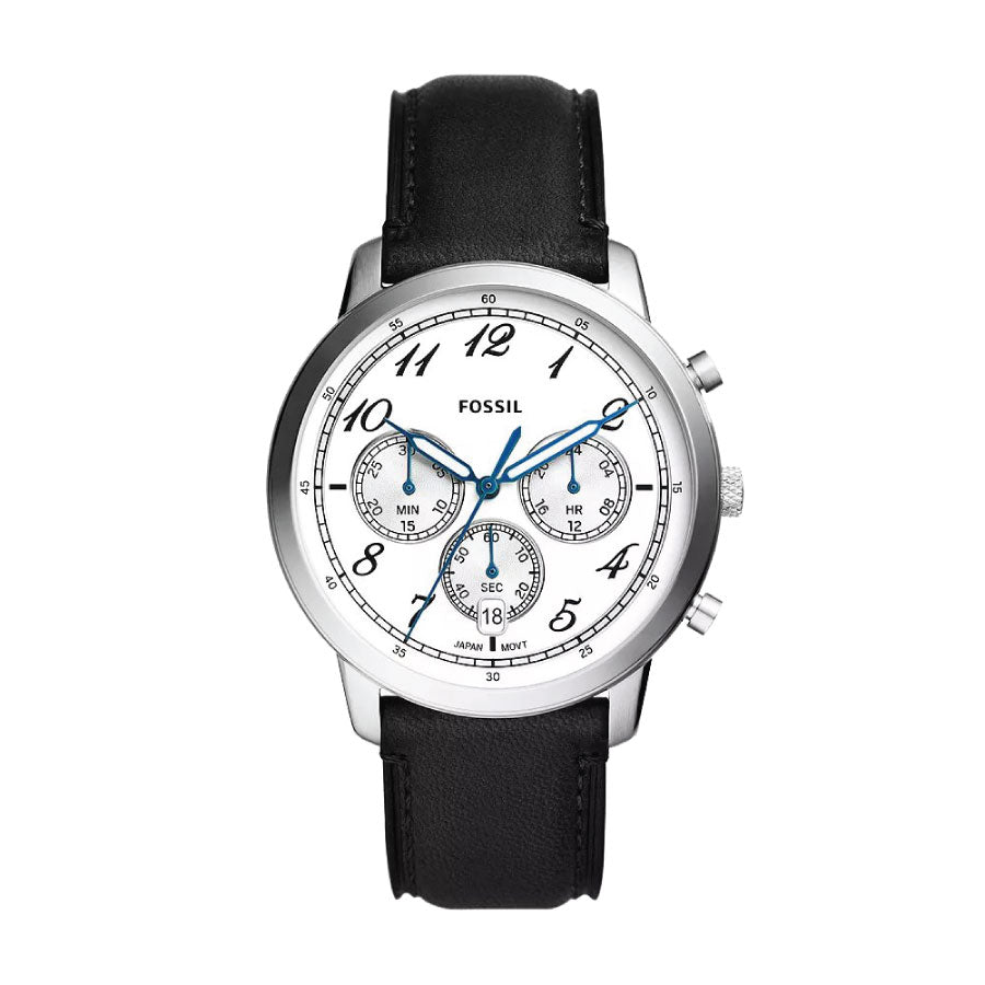 Fossil FS6023 Neutra Chronograph Black Leather Watch