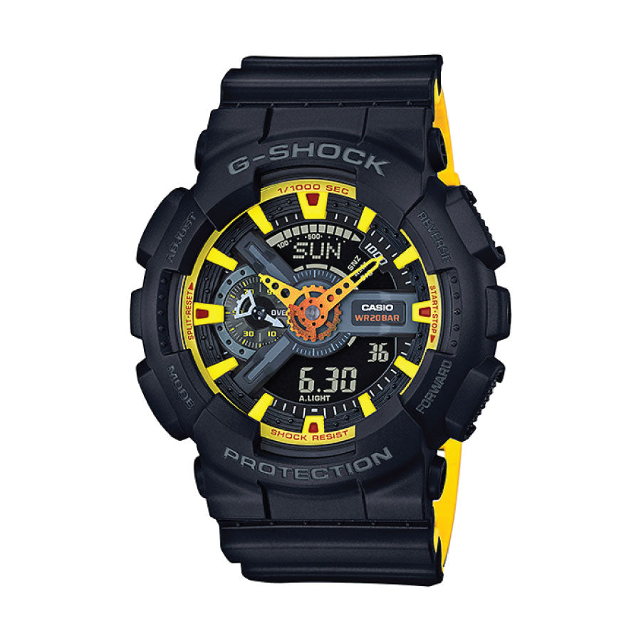 G-Shock GA-110BY-1A Analog Digital Black Yellow Resin