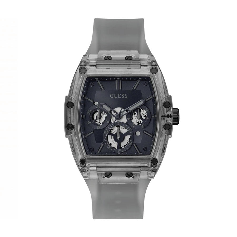 Guess GW0203G9 Grey Multifunction Black Dial Grey Silicone Strap Watch