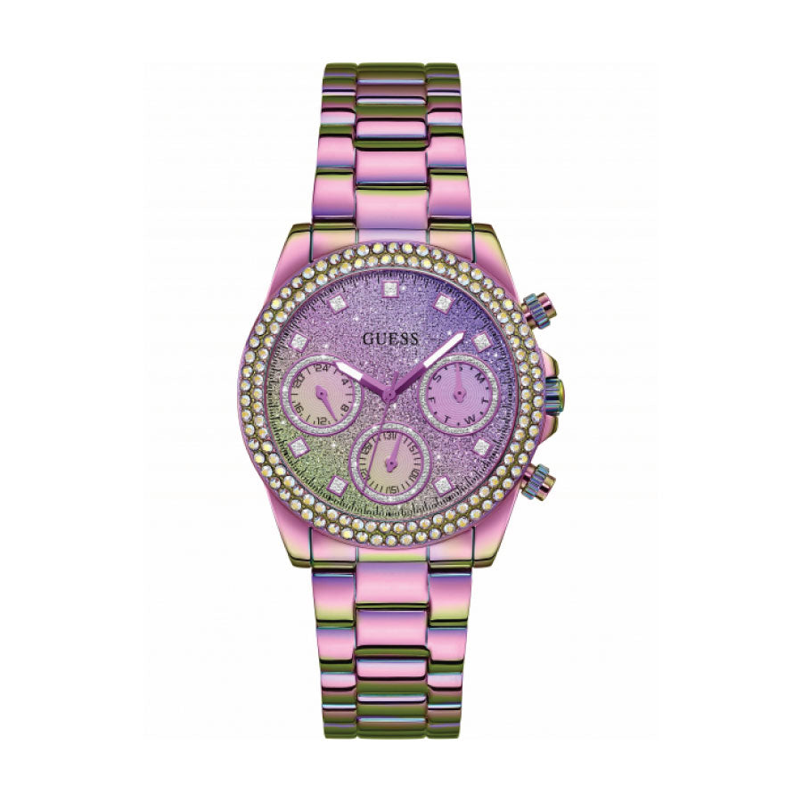 Guess GW0483L5 Purple Case Purple Stainless Steel Strap Watch