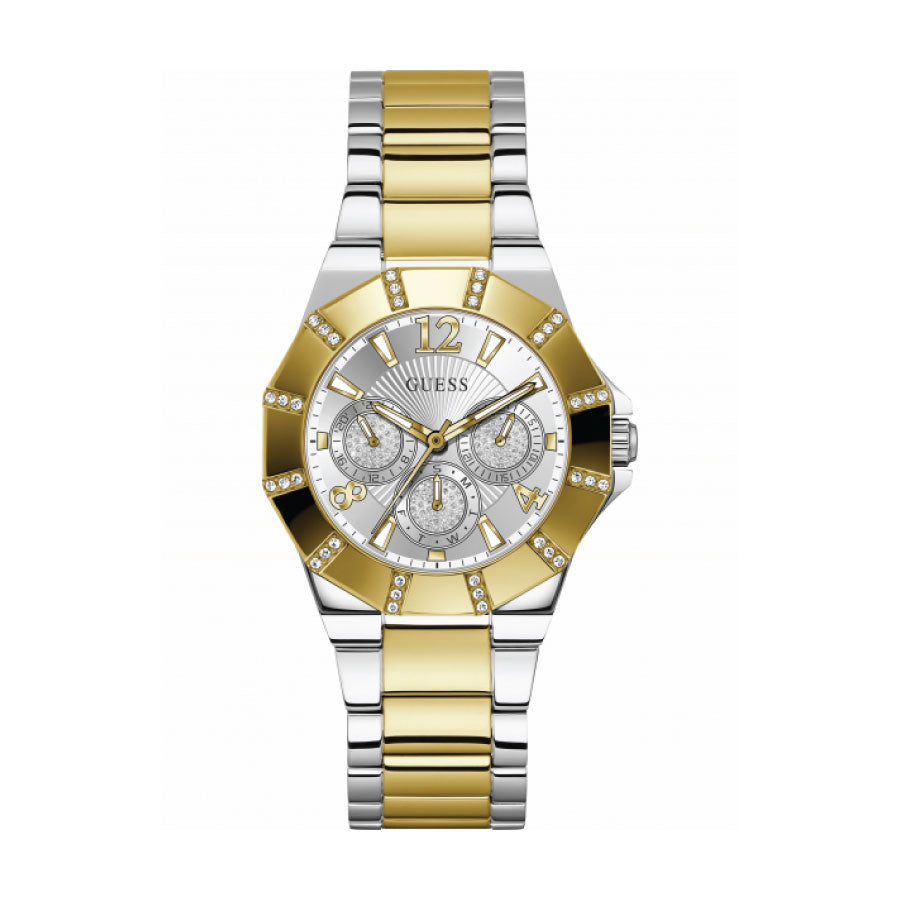 Guess GW0616L2 Gold Case Silver Stainless Steel Strap Watch