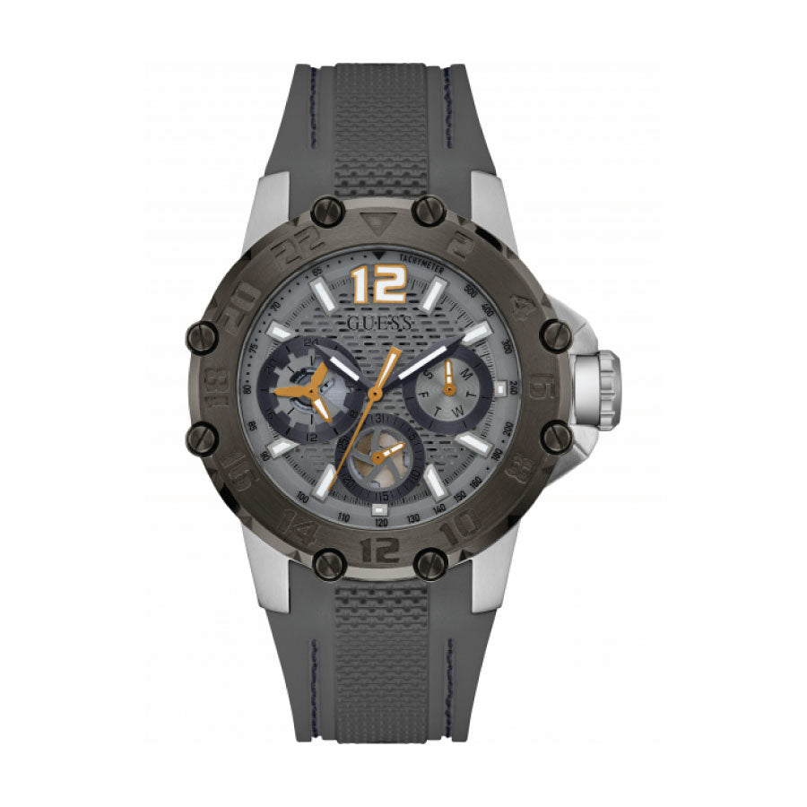 Guess GW0640G1 Black Case Grey Silicone Strap Watch