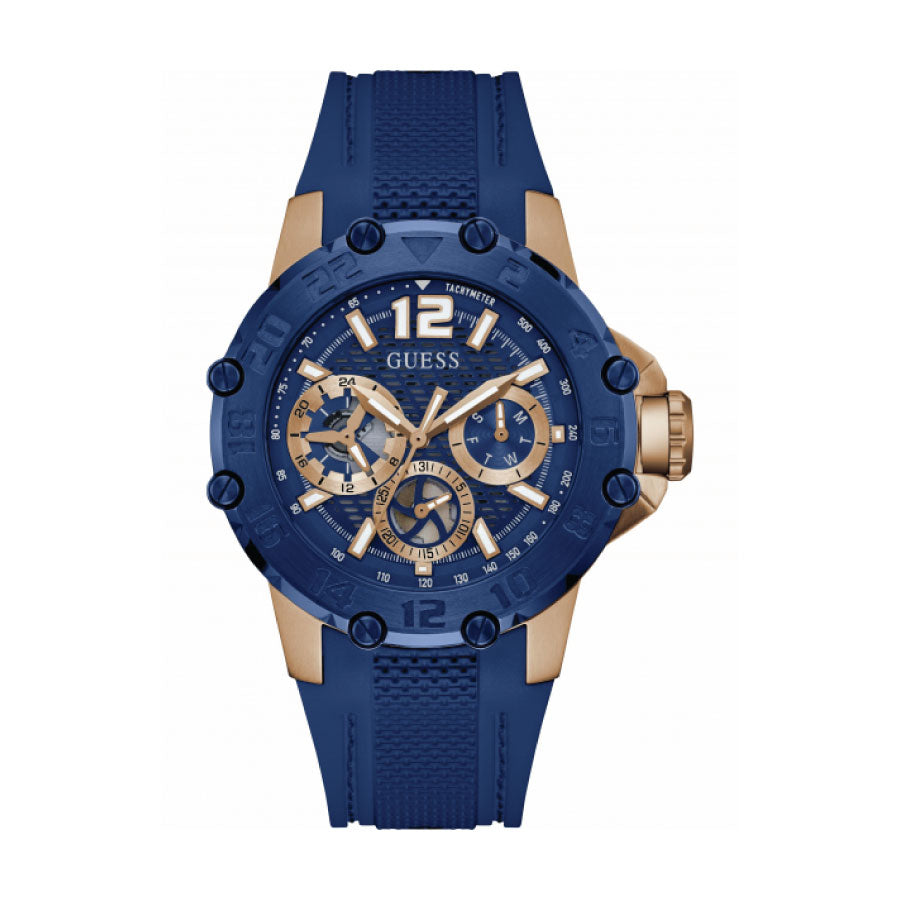 Guess GW0640G3 Blue Case Blue Silicone Strap Watch