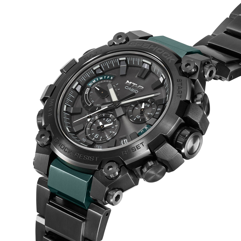 G-Shock MTG-B3000BD-1A2 MT-G Analog Black Green Stainless Steel