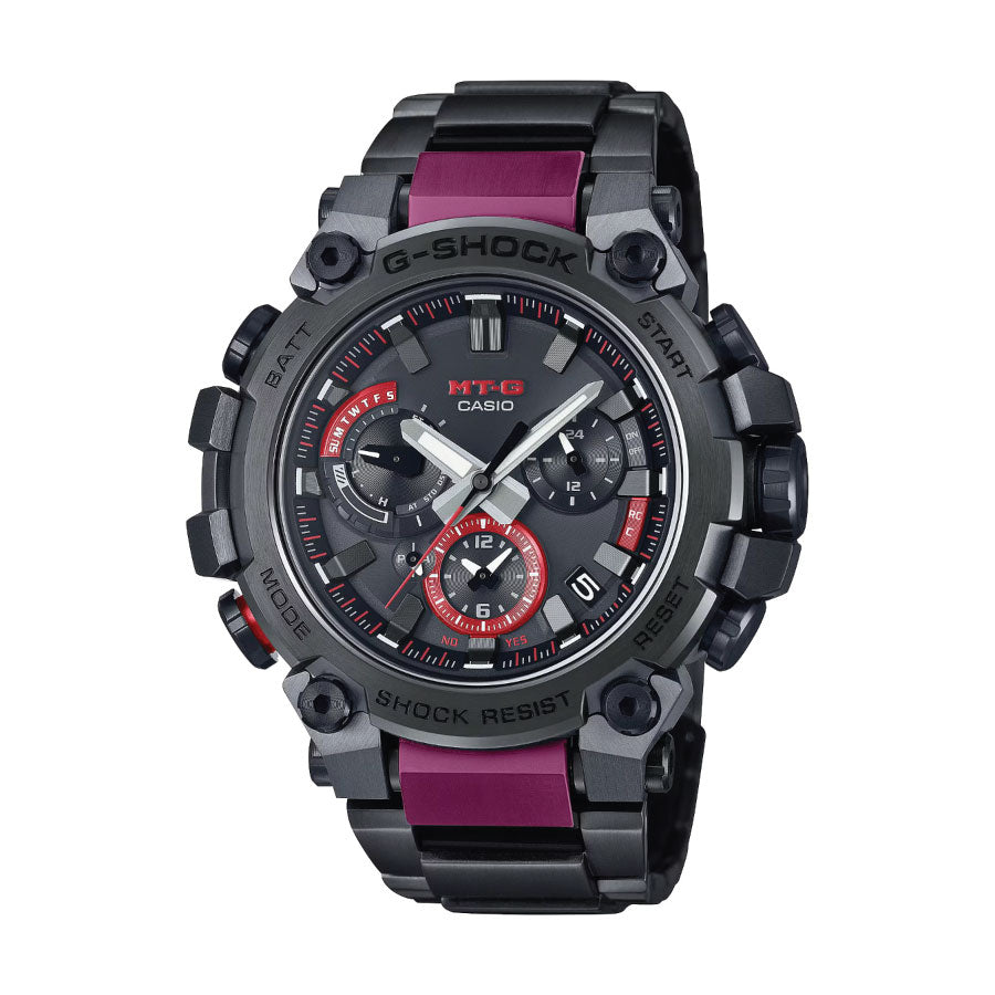 G-Shock MTG-B3000BD-1A MT-G Analog Black Red Stainless Steel