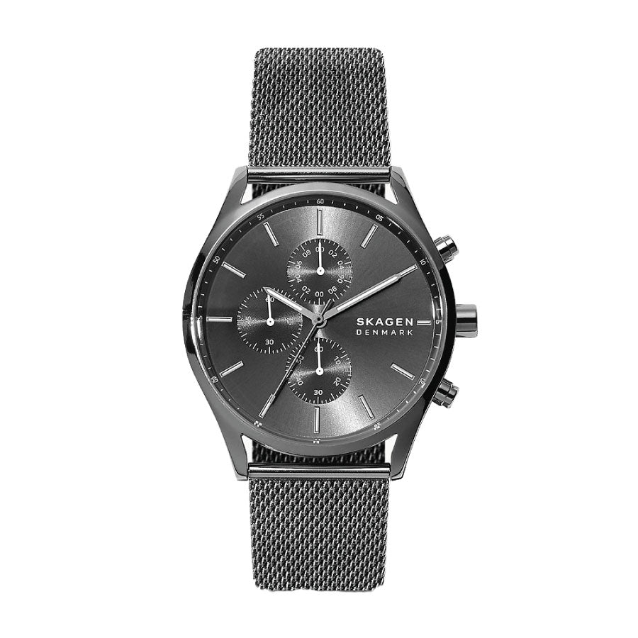 Skagen SKW6608 Holst Chronograph Charcoal Steel Mesh Watch