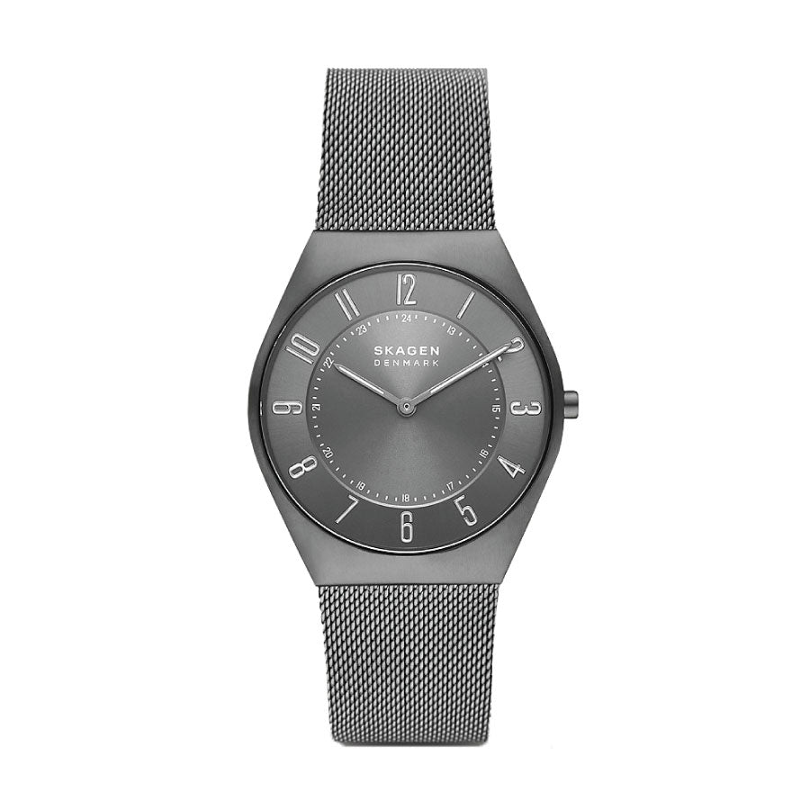 Skagen SKW6824 Grenen Ultra Slim Two-Hand Charcoal Stainless Steel Mesh Watch