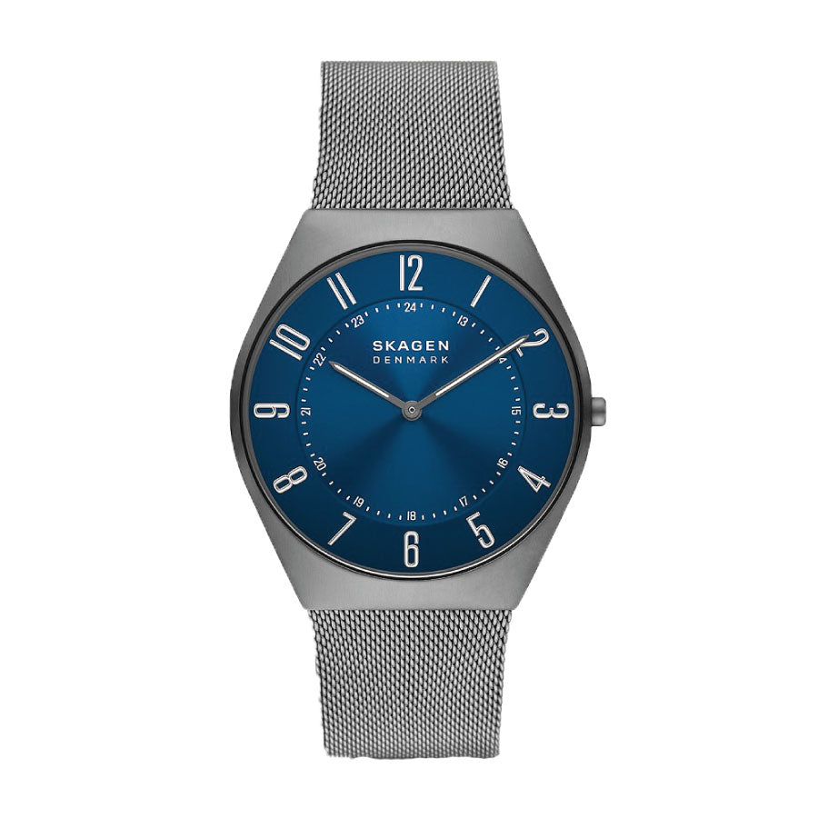 Skagen SKW6829 Grenen Ultra Slim Two-Hand Charcoal Stainless Steel Mesh Watch