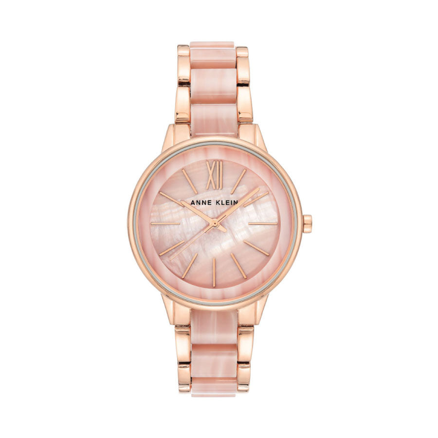 Anne Klein AK-1412PKRG Pink Dial Pink Stainless Steel Strap