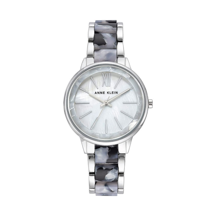 Anne Klein AK-1413BTSV White Dial Silver Stainless Steel Strap