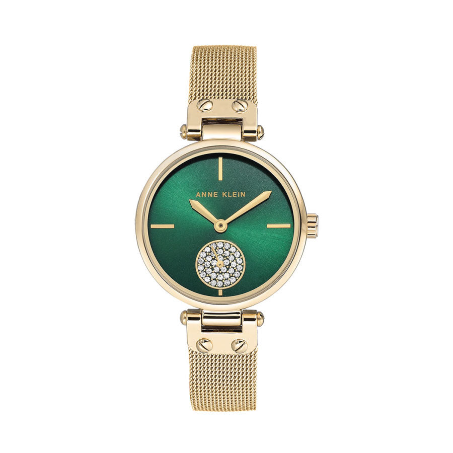 Anne Klein AK-3000GNGB Green Dial Stainless Steel Strap