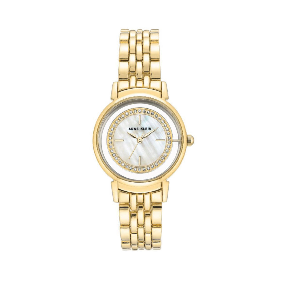 Anne Klein AK-3692MPGB Gold Dial Gold Stainless Strap