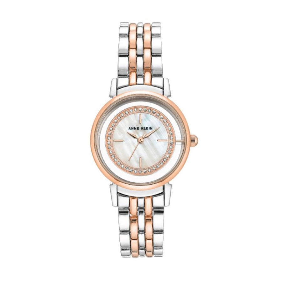 Anne Klein AK-3693MPRT Rose Gold Dial Stainless Steel Strap