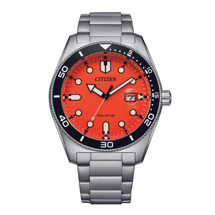 Citizen AW1760-81X Eco-Drive Red Dial Stainless Steel Strap Watch