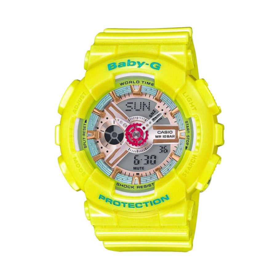 Baby-G BA-110CA-9A Multicolor Digital Analog Yellow