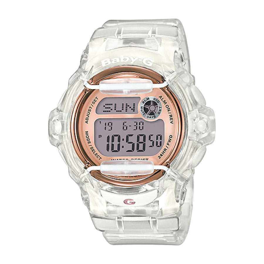 Baby-G BG-169G-7B Digital White Transparent Resin