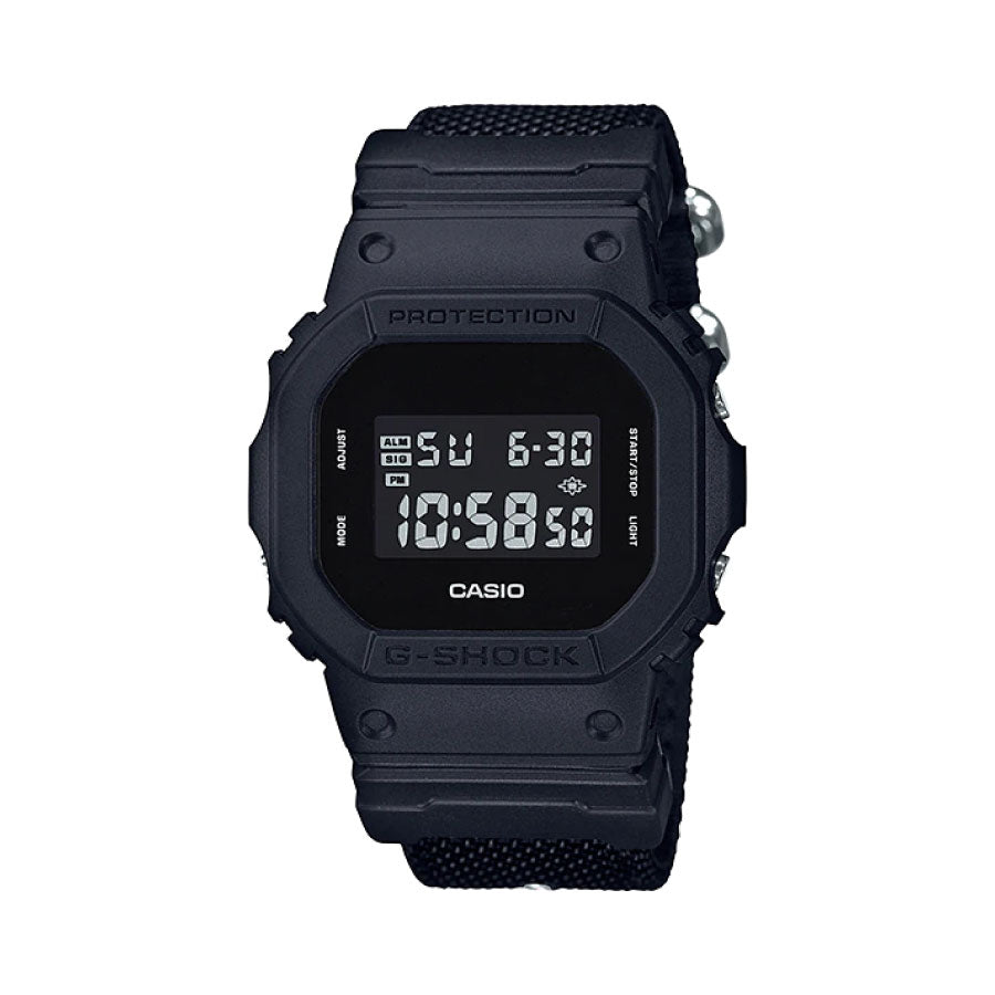 G-Shock  DW-5600BBN-1D Nylon Fabric Black out Digital