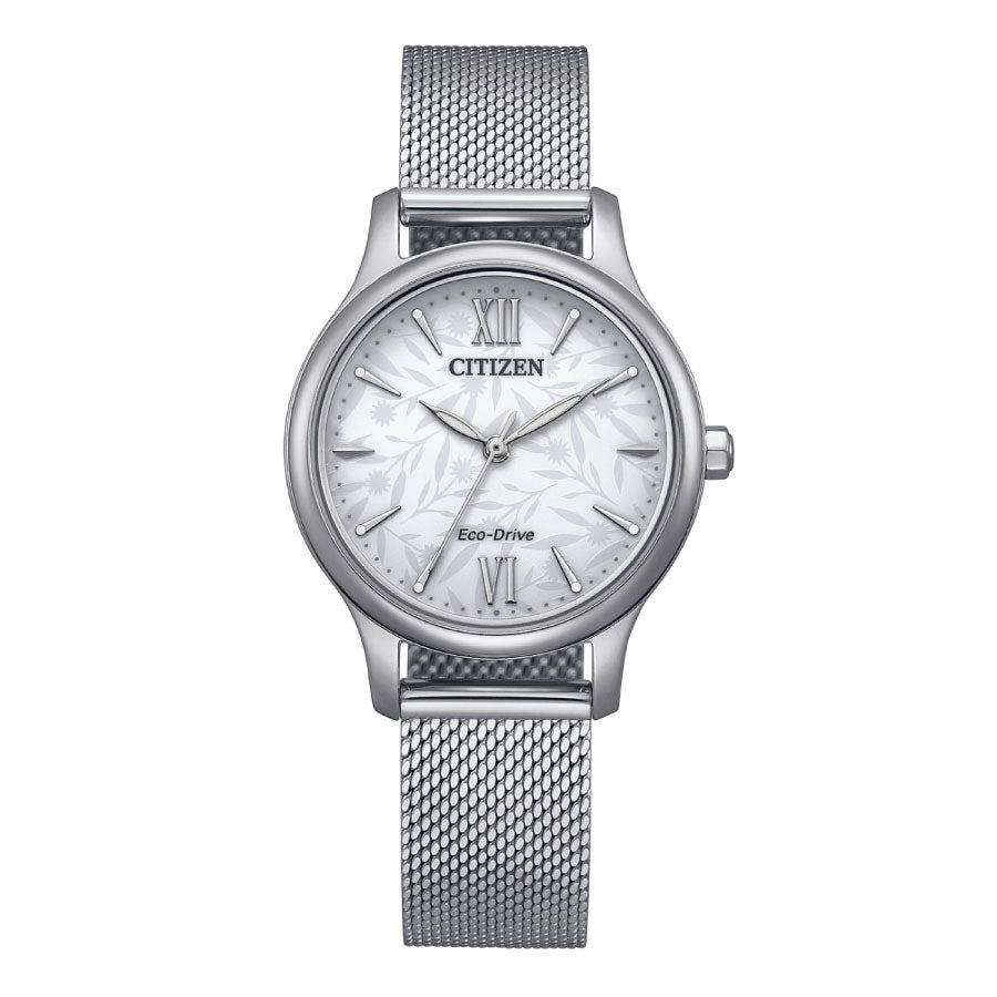 Citizen EM0899-81A Eco-Drive Silver Dial Stainless Steel Strap Watch