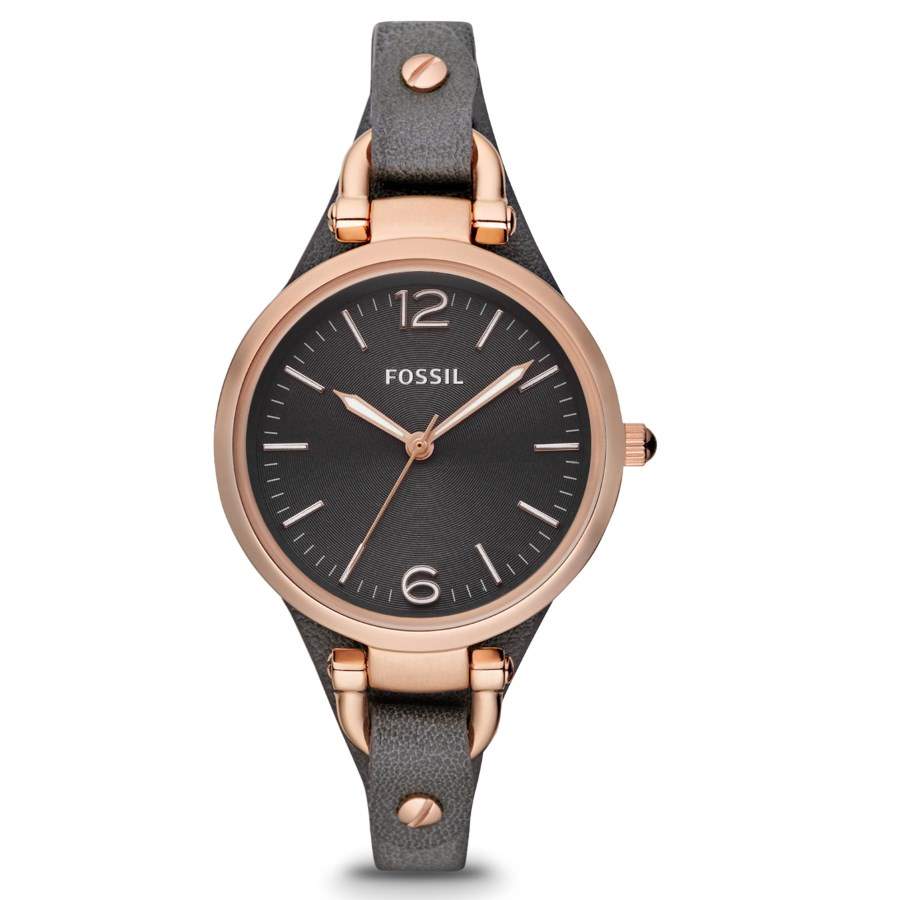 Fossil ES3077 Georgia Quartz Smoke Leather