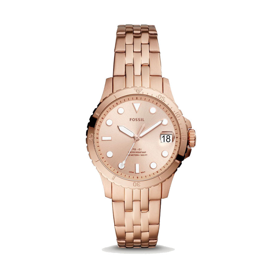 Fossil ES4748 Analog Quartz FB-01 Three-Hand Date Rose Gold-Tone Stainless Steel