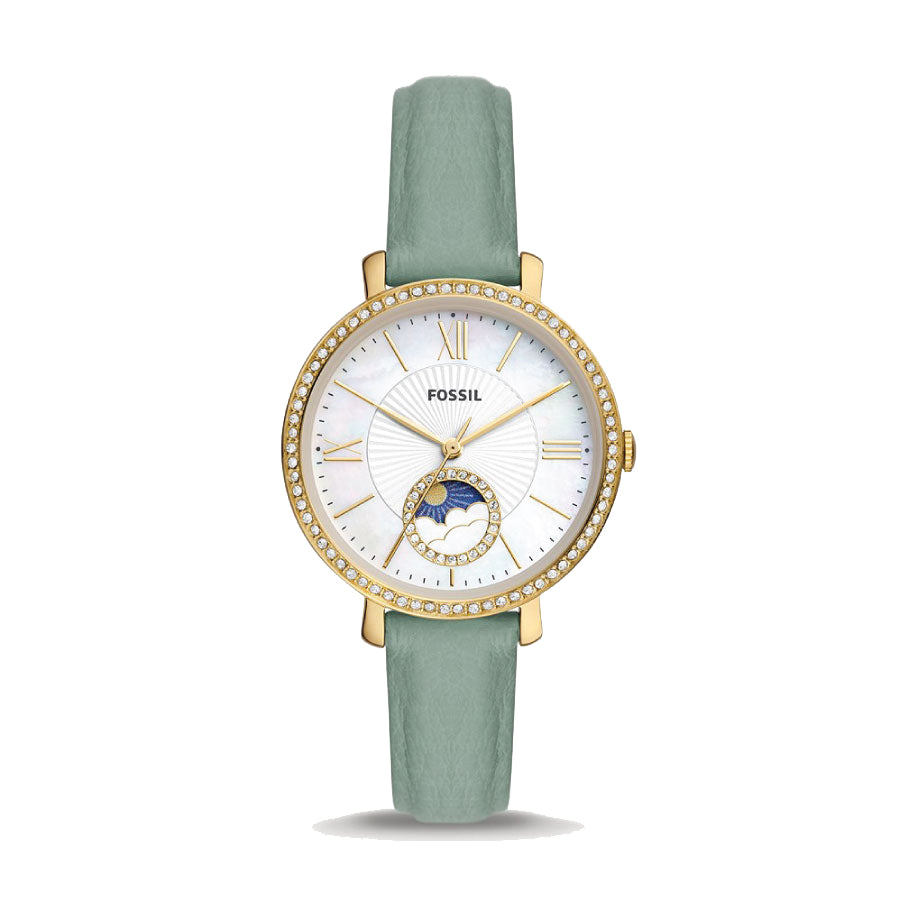 Fossil ES5168 Jacqueline Sun Moon Multifunction Green Eco Leather