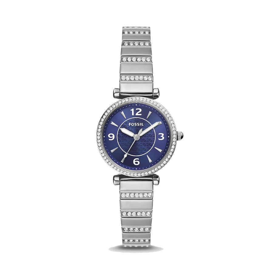 Fossil ES5190 Carlie Three-Hand Blue Stainless Steel